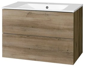 Mereo Mereo, Aira, kúpeľňová skrinka s keramickým umývadlom 81 cm, MER-CN741