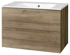 Mereo Mereo, Aira, kúpeľňová skrinka s keramickým umývadlom 81 cm, MER-CN741
