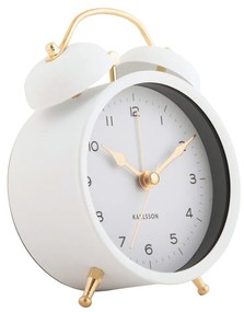 Budík Karlsson KA5998WH Twin Bell, 14cm