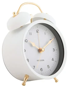 Budík Karlsson KA5998WH Twin Bell, 14cm