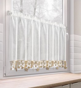 EUROFIRANY KRÁTKA VIANOČNÁ ZÁCLONA NA PÁSKE XMAS 60X150 CM HVIEZDY