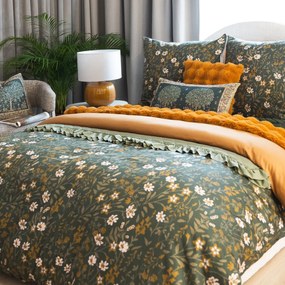 MAKOSATÉNOVÉ OBLIEČKY REINA48 160X200 CM, 2 KS 70X80 CM KVETY