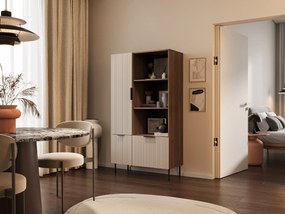Cama Široký regál Almera 4 - béžová / orech