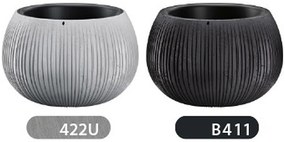 Prosperplast BETON BOWL Kvetináč s vkladom 47,8 cm, čierna DKB480