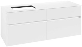 VILLEROY &amp; BOCH Collaro závesná skrinka pod umývadlo na dosku (umývadlo vľavo), 4 zásuvky, 1400 x 500 x 548 mm, White Matt, C11700MS