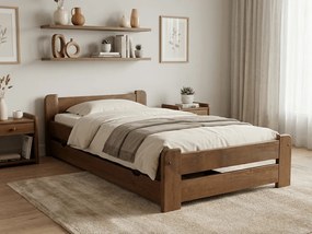 Posteľ Emily 80 x 200 cm, dub Rošt: Bez roštu, Matrac: Matrac DELUXE 10 cm