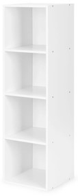 ModernHome Moderná biela knižnica  - 4 loft police