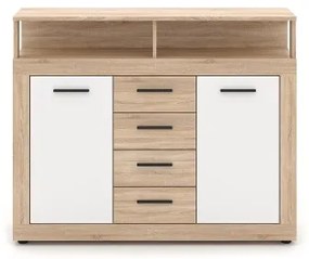 Komoda RUNA dub sonoma/biela