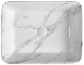 Sapho - Umývadlo na dosku DALMA 47,5x37,5 cm keramika/Carrara
