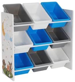 Organizér/regál na hračky, viacfarebná/vzor, DARLING TYP 3