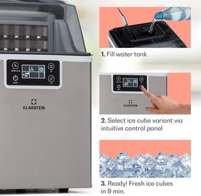 Klarstein Chios, výrobník ľadu, 20 kg/24 h, Auto-Clean, nádrž 3,2 l