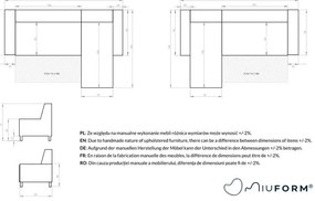 Tyrkysovomodrá rozkladacia rohová pohovka (variabilná) Dazzling Daisy – Miuform