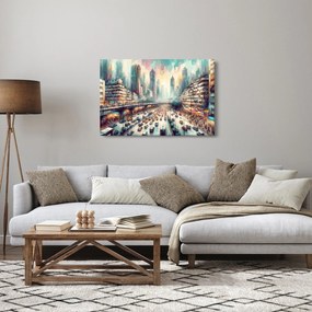 Obraz - Život veľkomesta (90x60 cm)