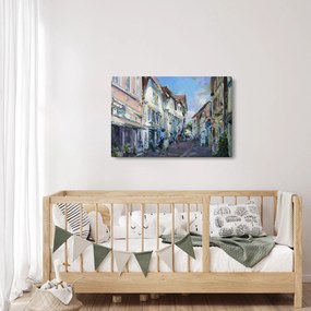 Obraz - Ulička starého mesta, akrylová maľba (90x60 cm)