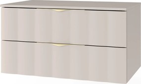 Závesná skrinka pod umývadlo Omi 80 cm kašmírová/zlatá