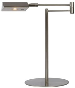 Lucide 19665/09/12 NUVOLA - Stolná lampa - priemer 20 cm - LED stmievatelná - 1X9W 3000K - Brúsený Chróm