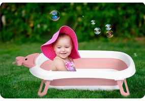 Ricokids Detská vanička s teplomerom RK-282 biela a ružová