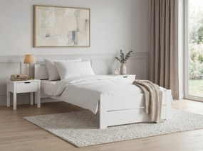 Posteľ IKAROS DOUBLE 80 x 200 cm, biela Rošt: Bez roštu, Matrac: Bez matraca