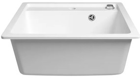 Sapho - Kuchynský drez 53x50 cm granit/biela