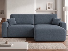 Rozkladacia obojstranná sedacia súprava do L NORDEN PAROS 250x140 cm, tmavosivá