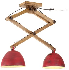 Závesná lampa 25 W šmuhovaná červená 29x18x85 cm E27 371934