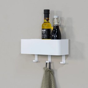 Biela nástenná oceľová kúpeľňová polička Multi – Spinder Design