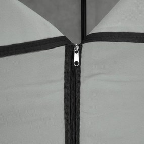 Šatníková skriňa SONIA s 8 policami a sivým závesom