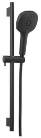 Auris Mode S sprchová súprava sprchová tyč ručná sprcha 3jet hadica čierna matná 157820224
