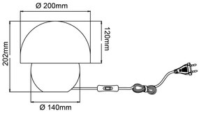 Brilliant - Stolná lampa NALAM 1xE14/40W/230V šedá/jaseň