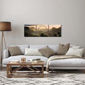 Obraz - Kubánske vrcholky (s hodinami) (90x30 cm)