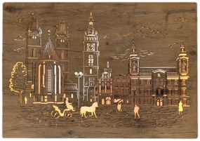 Podsvietený obraz Dedinka