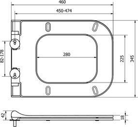 Mexen - WC sedátko SLIM DUROPLAST na wc misu Teo, Elis (2138), soft-close, 39070100