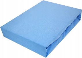 ECOMATRACE Úpletové prestieradlo Jersey modré Rozmery 140x200