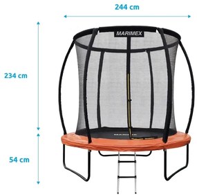 Marimex | Trampolína Marimex Premium 244 cm + vnútorná ochranná sieť + rebrík ZDARMA | 19000103