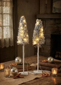 Vianočný zasnežený stromček s Led svetielkami Branch M - 13*13*58 cm