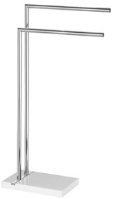 WENKO 20487100 - Stojan na uteráky NOBLE 45,5x82 cm lesklý chróm/biela
