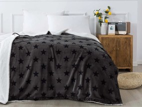 XPOSE® Mikroplyšová deka TARA s baránkom - sivá 200x220 cm