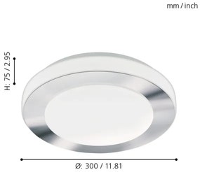 Eglo 95282 - LED Kúpeľňové svietidlo LED CAPRI 1xLED/11W/230V IP44