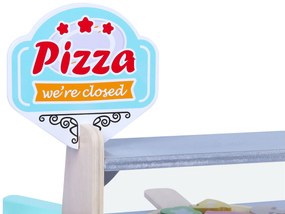 EcoToys Drevená pizza na krájanie s príslušenstvom