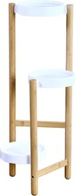 STOJAN NA KVETINÁČ WBAMB3 70X34X28 CM BIELA/HNEDÁ