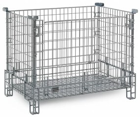 Wanzl Drôtený paletový kontajner PC 1000/1, sklopná podliena stena