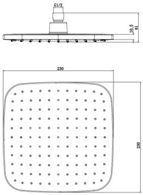 Novaservis - Pevná sprcha, chróm, RUP/580,0