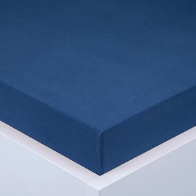 Napínacia plachta na posteľ jersey EXCLUSIVE kráľovsky modrá 180 x 200 cm