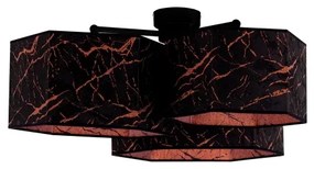 Duolla - Prisadený luster ROLLER TRIO HEX 3xE27/15W/230V čierna/medená