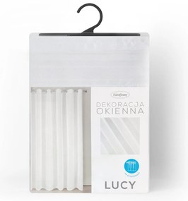 ZÁCLONA NA KRÚŽKOCH LUCY 400X250 CM BIELA