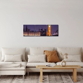 Obraz Londýna (s hodinami) (90x30 cm)