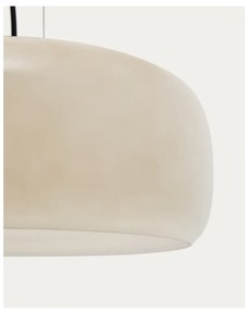 LED závesné svietidlo sivobéžové so skleneným tienidlom ø 38 cm Reig – Kave Home