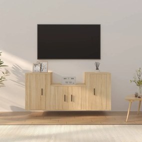 3-dielna súprava TV skriniek dub sonoma spracované drevo 3188385