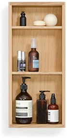 Nástenná kúpeľňová polica z dubového dreva Wireworks Slimline