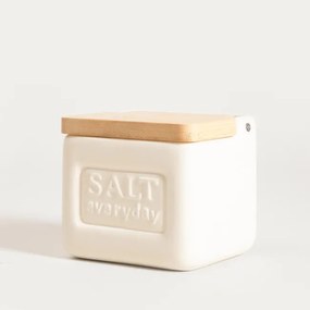 Nádoba SYLAN na soľ, krémová 757396